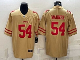 Men's San Francisco 49ers #54 Fred Warner Gold NEW 2022 Inverted Legend Stitched NFL Nike Limited Jersey